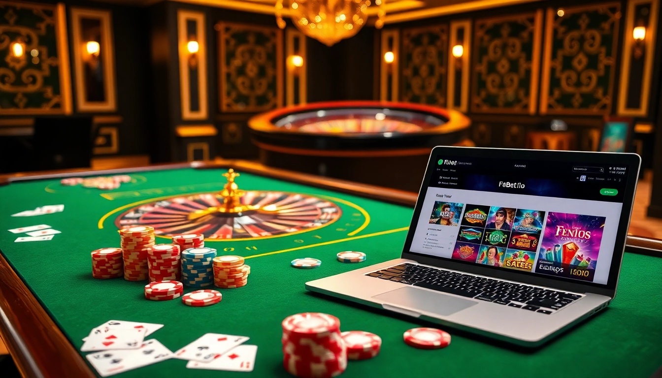 Engage with the thrilling online experience at https://f8bet.io/ showcasing luxurious casino elements and vibrant gambling action.