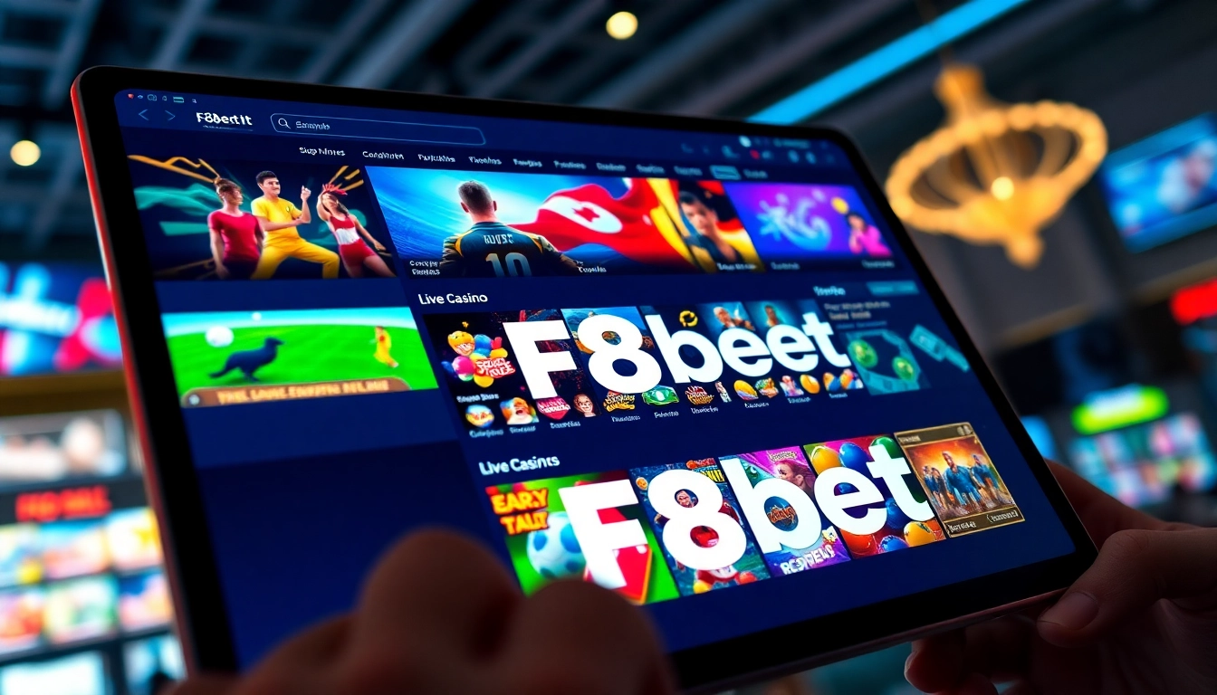 F8bet vibrant online betting platform showcasing gaming options