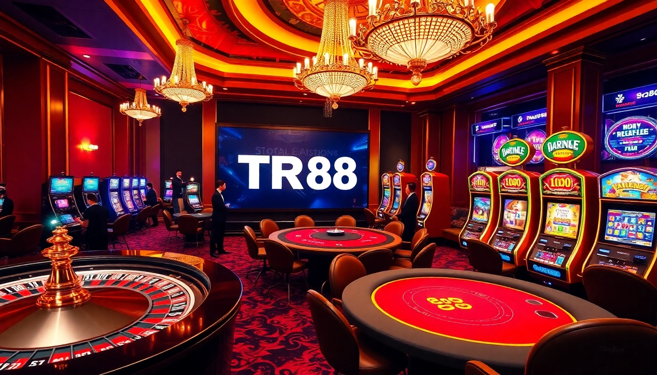 Experience the thrill of gaming at TR888 with luxurious casino visuals and exciting gameplay.